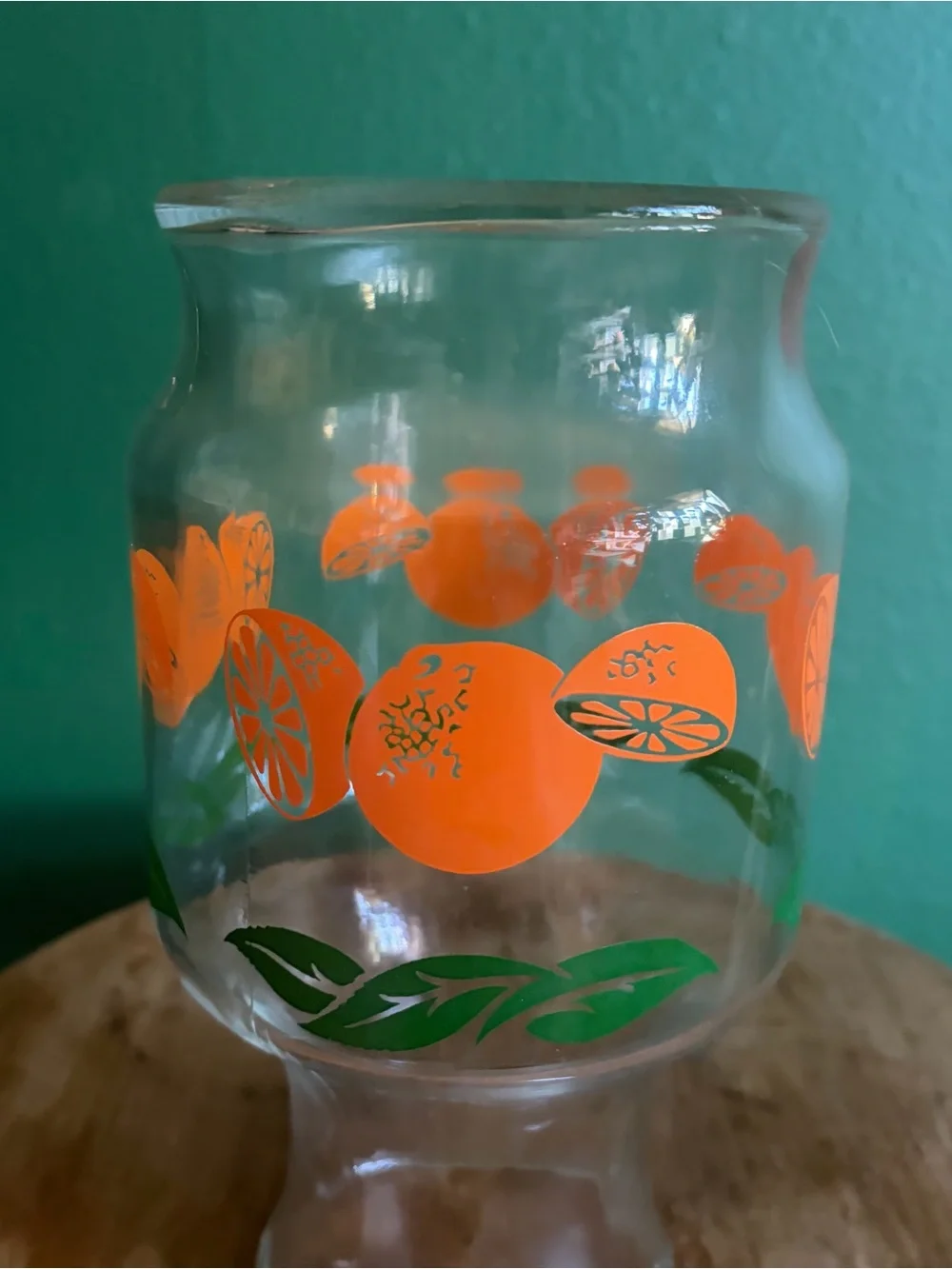 Vintage Anchor Hocking Orange Juice Pitcher, missing lid 6 cups